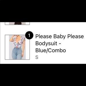 Please baby please fashion nova floral bodysuit